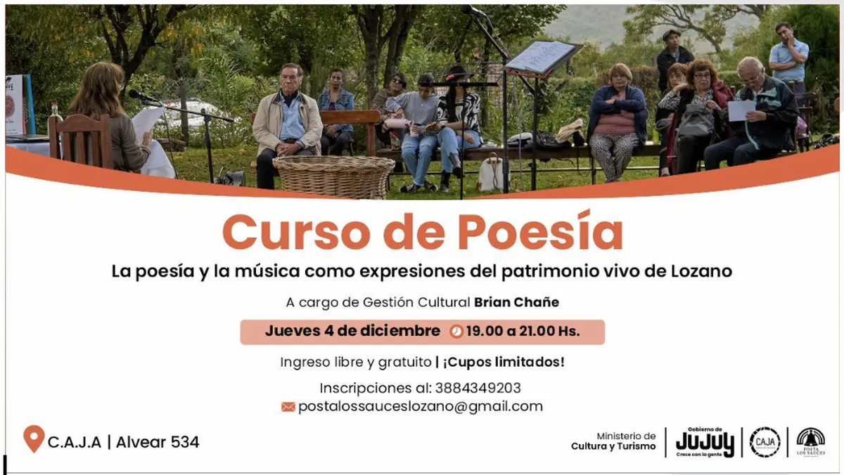 Curso de Poesía, la música y la poesía como patrimonio vivo de Lozano